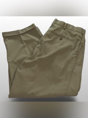 Pro Tour Golf Pants Mens 34x29 Khaki Beige Dress Casual Flat Front